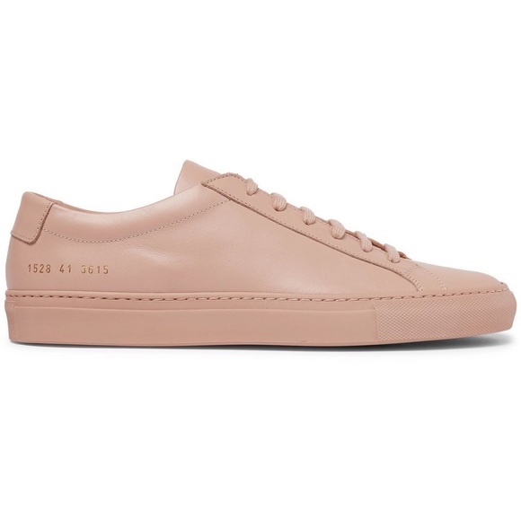 Common Projects Men’s Original Achilles Leather Sneakers In Pink - Picture 3 of 12